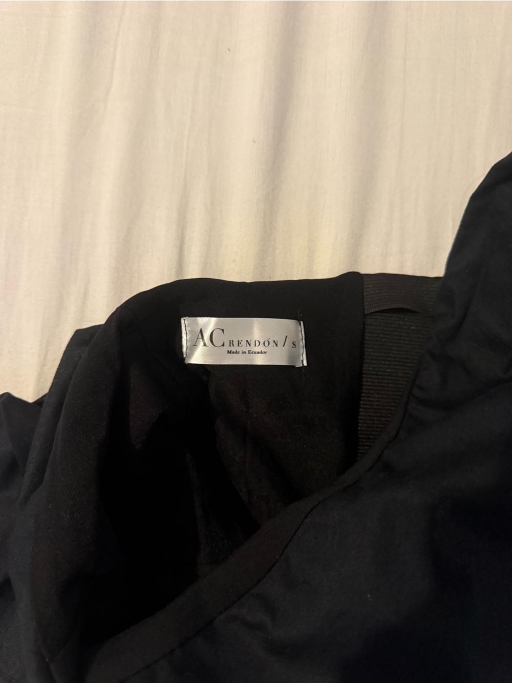 Acne Black One-Shoulder Ruffle Crop - Picture 3 of 4